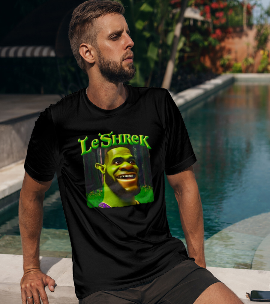 LeShrek Funnyahhtees Basketball Ogre Crossover T-Shirt
