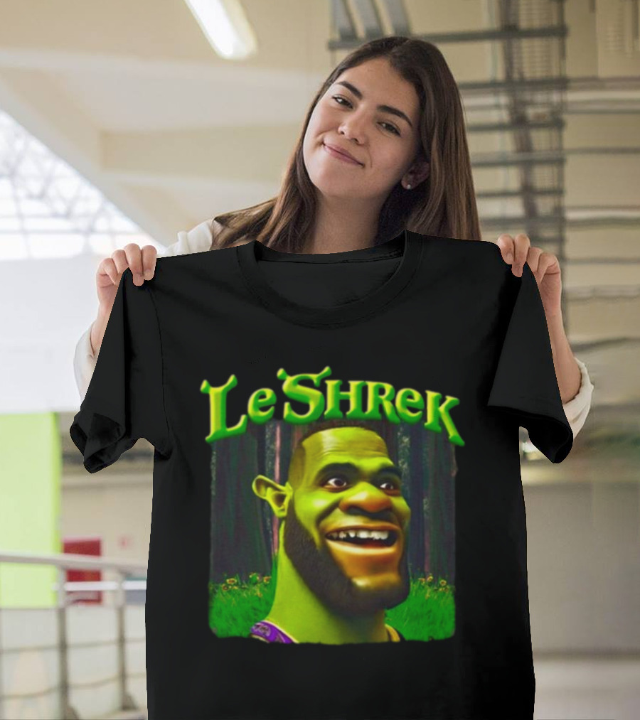 LeShrek Funnyahhtees Basketball Ogre Crossover T-Shirt
