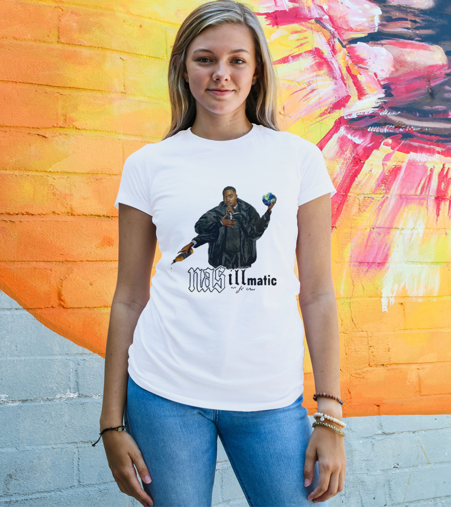 Nasirjones Illmatic 30 Years Globe And Wine T-Shirt
