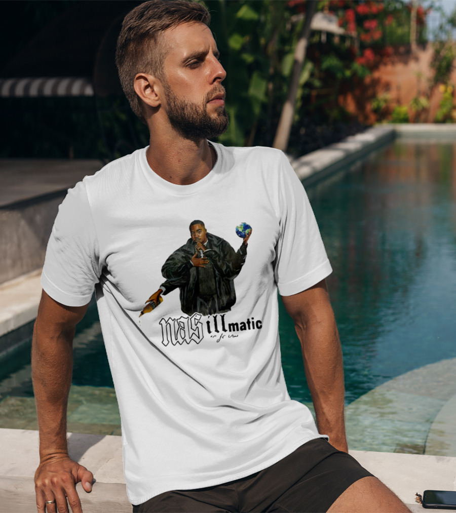 Nasirjones Illmatic 30 Years Globe And Wine T-Shirt
