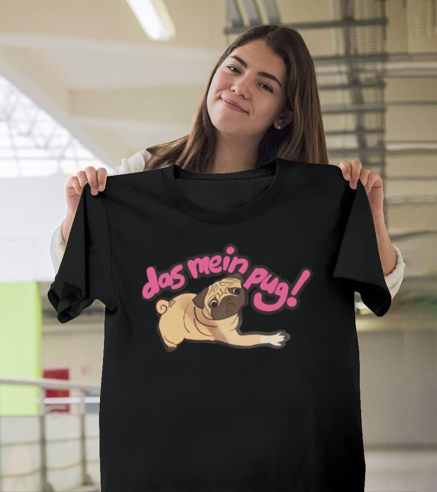 Das Mein Pug Dog Playful Illustration T-Shirt