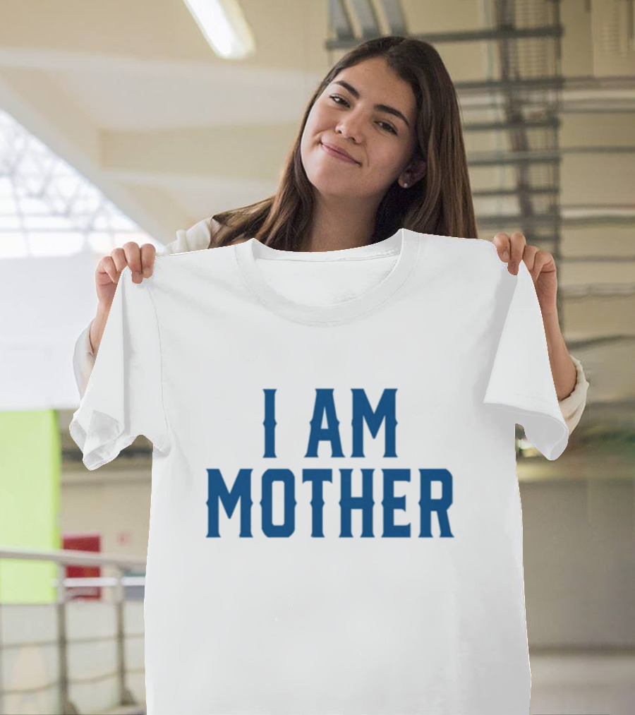 Kesha I Am Mother Blue Block Lettering T-Shirt