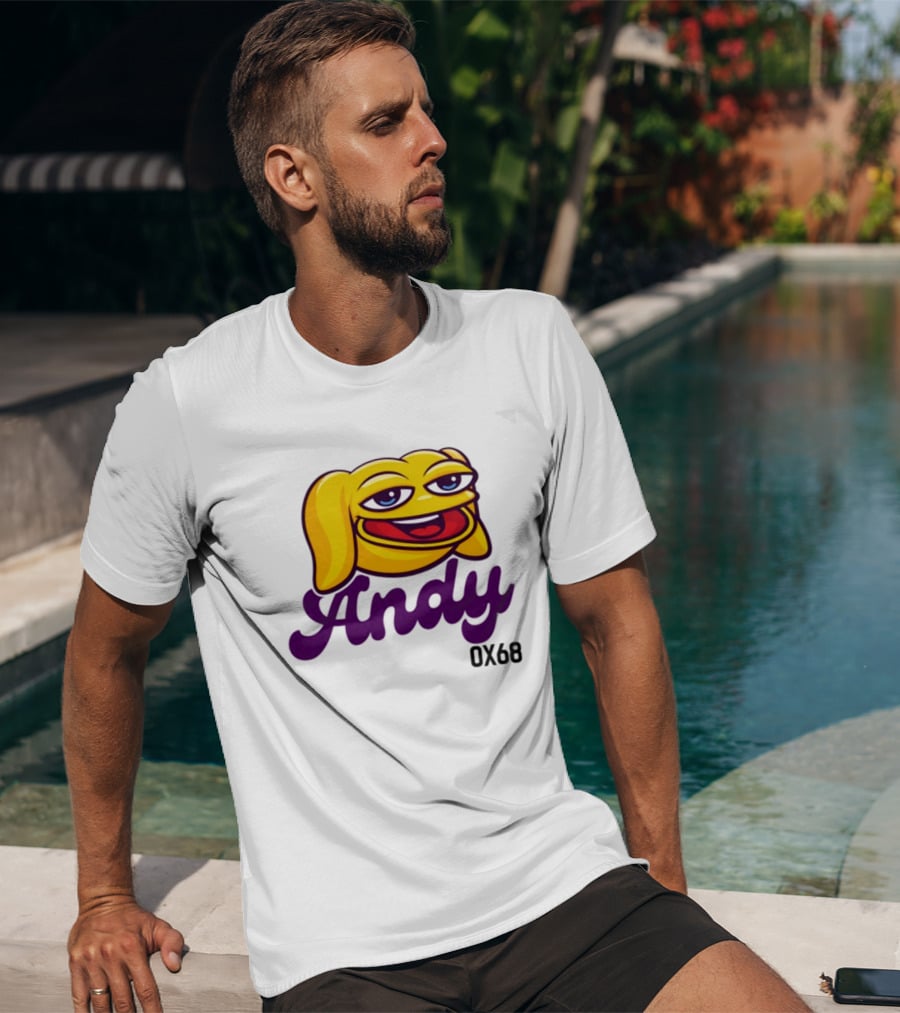 Andy Ox68 Emoji Face Yellow Dog T-Shirt