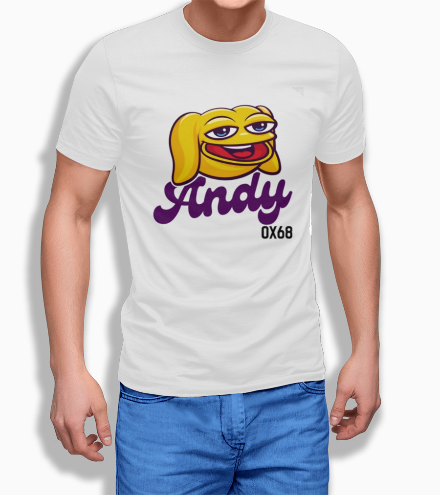 Andy Ox68 Emoji Face Yellow Dog T-Shirt