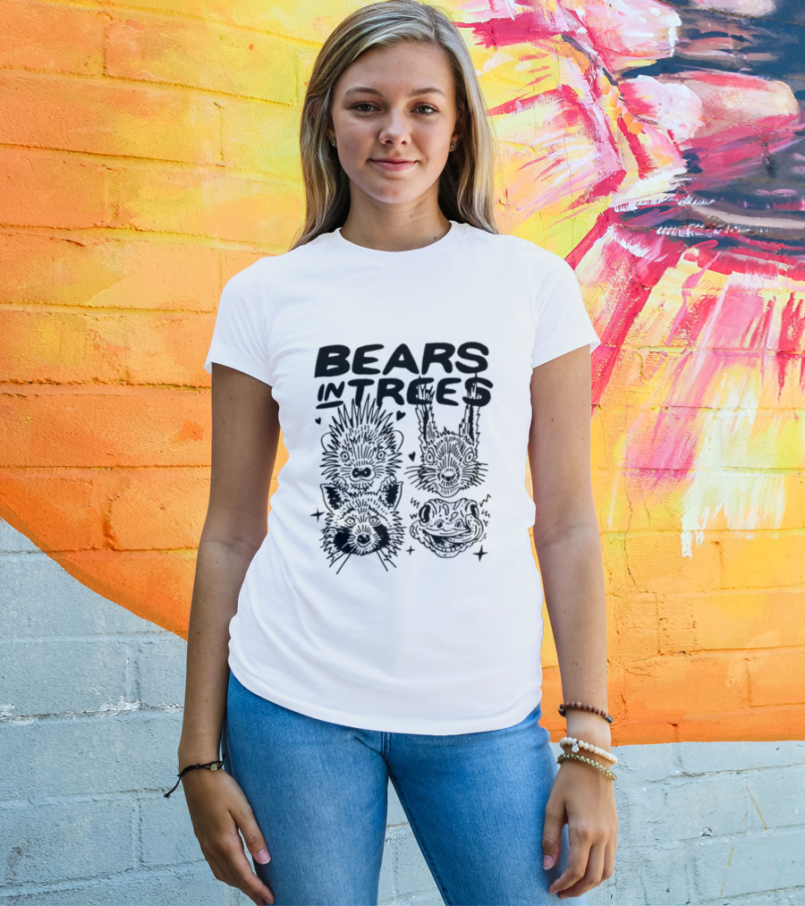 Bears In Trees Animals Wildlife Faces T-Shirt