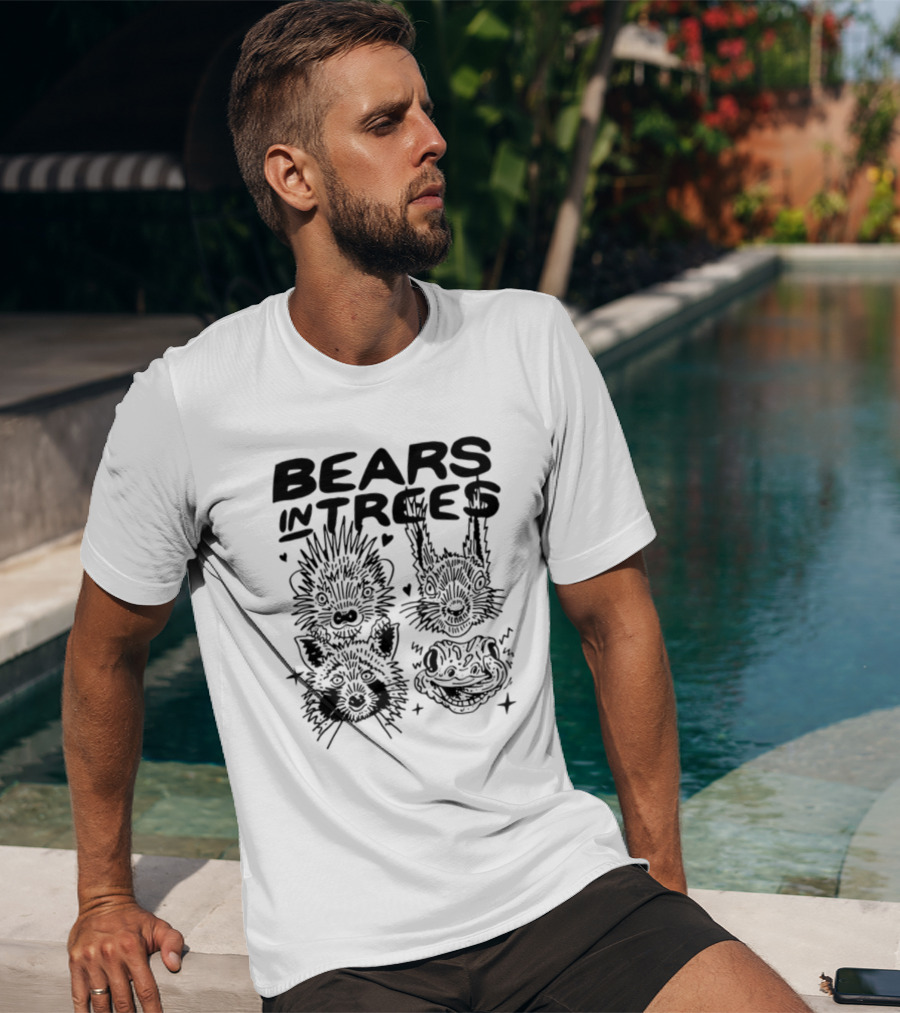Bears In Trees Animals Wildlife Faces T-Shirt