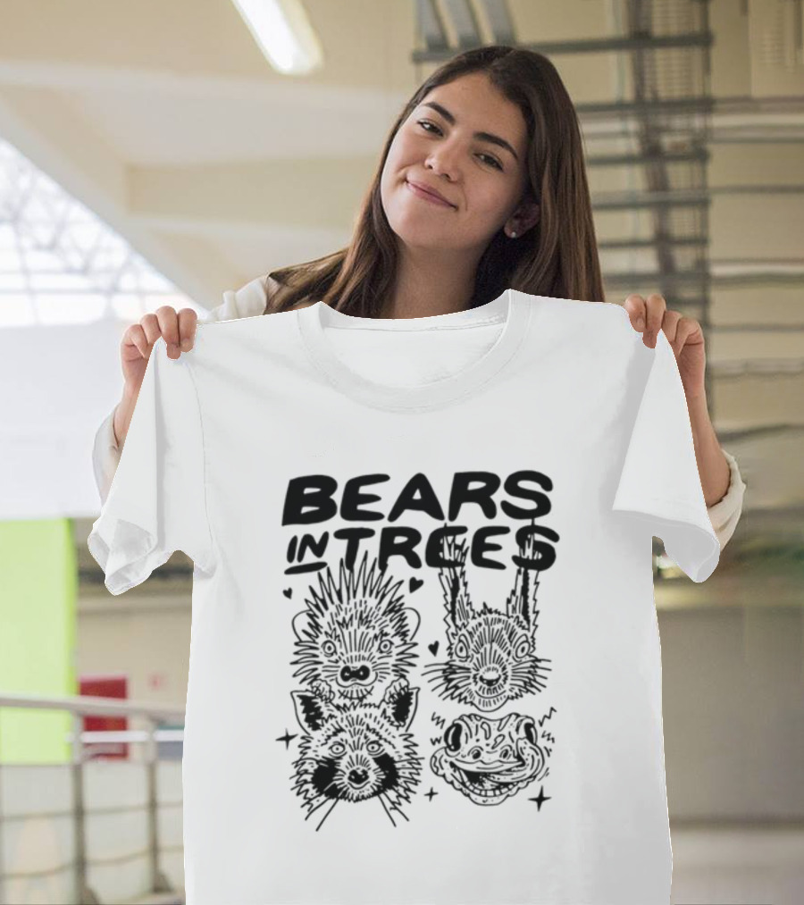 Bears In Trees Animals Wildlife Faces T-Shirt