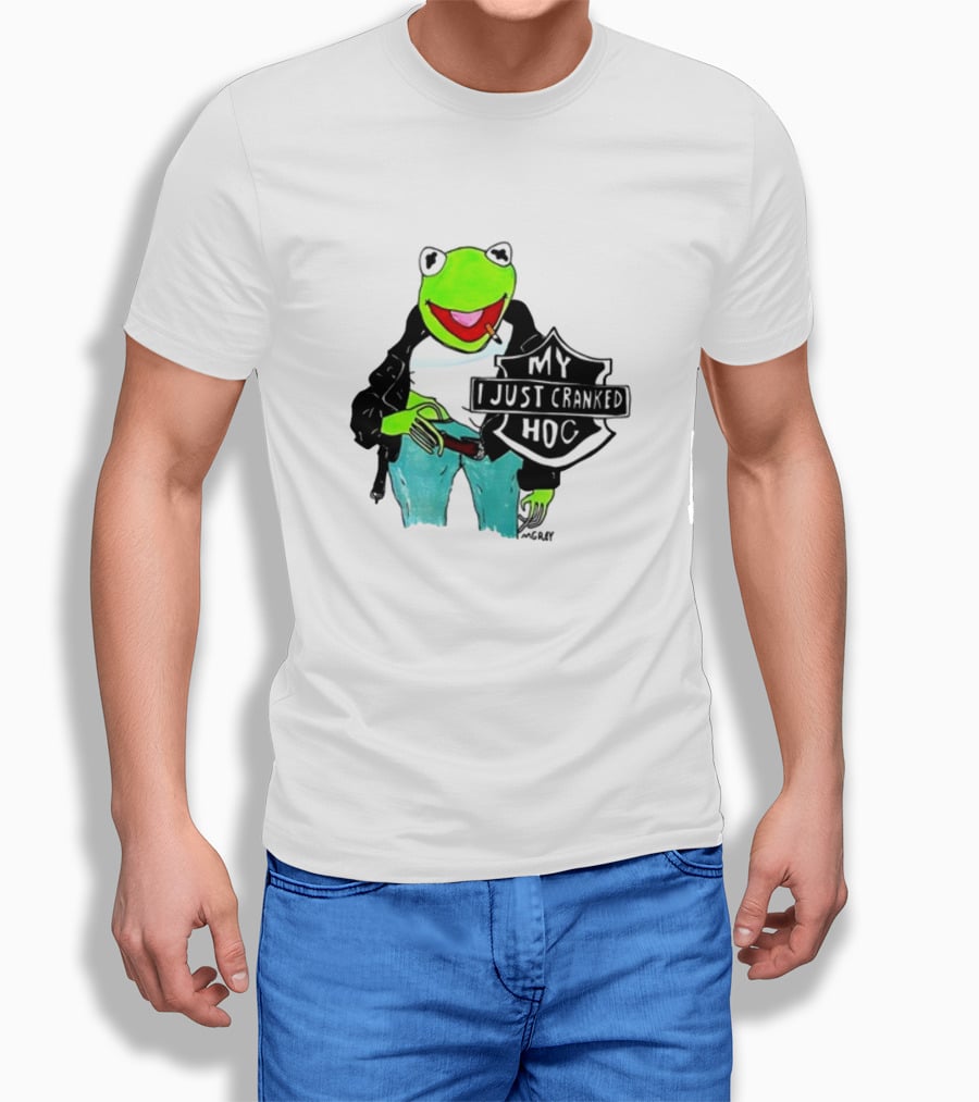 Matt Gray My I Just Cranked Hog Kermit Biker T-Shirt