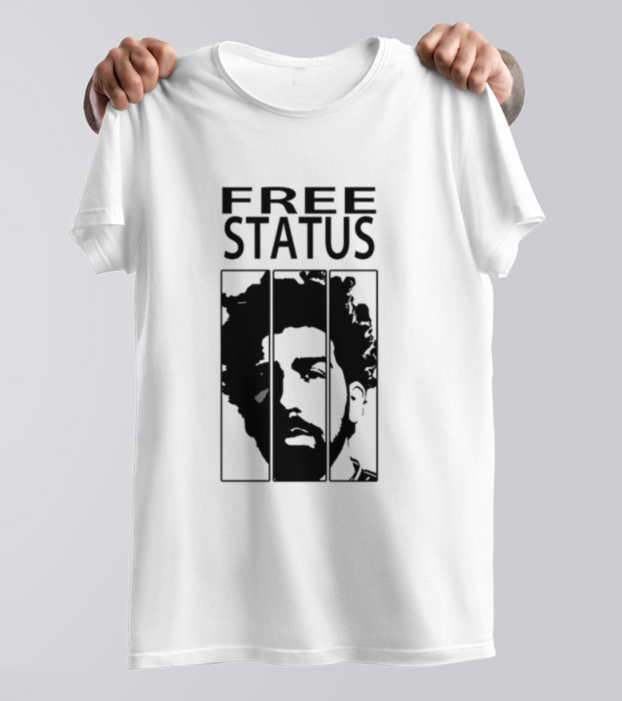 Mr.Fiendx Free Status Portrait In Monochrome T-Shirt