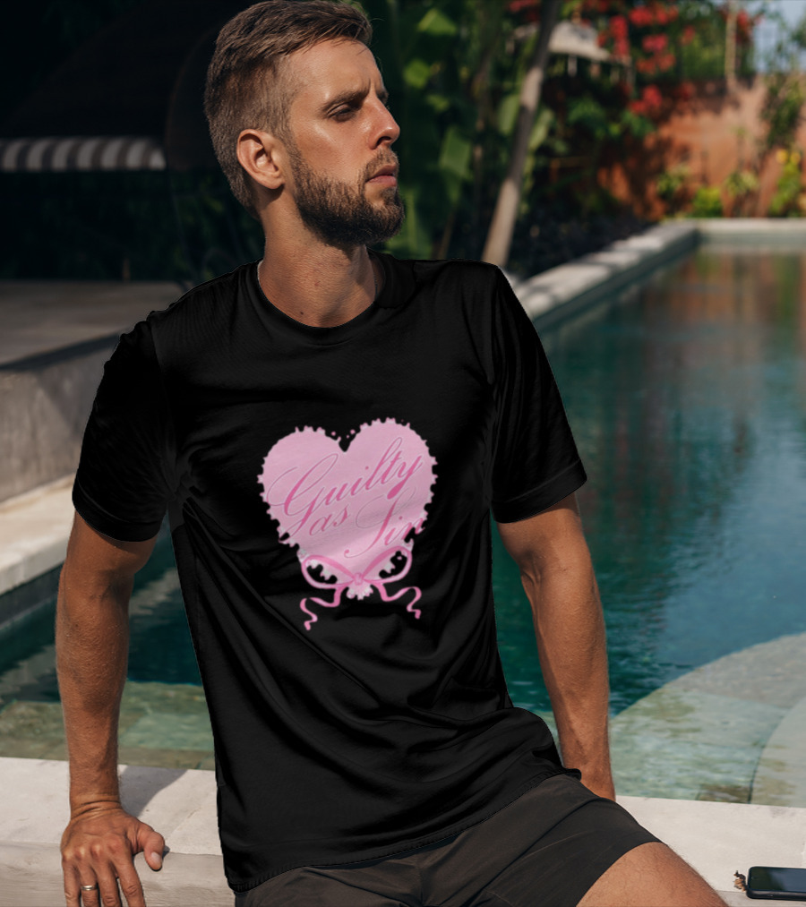 Guilty As Sin Pink Heart T-Shirt