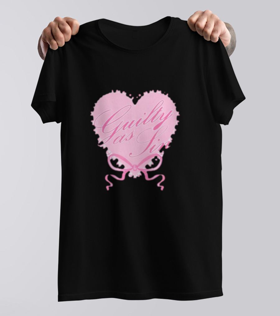Guilty As Sin Pink Heart T-Shirt