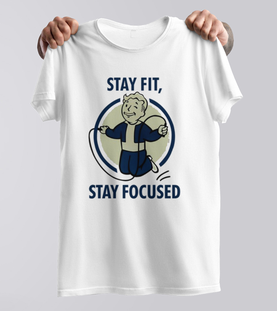 Stay Fit Stay Focused Jump Rope Vault Boy T-Shirt