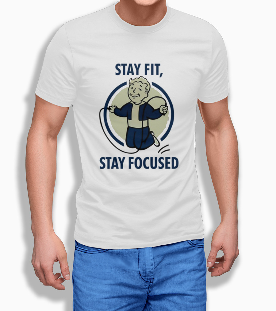 Stay Fit Stay Focused Jump Rope Vault Boy T-Shirt
