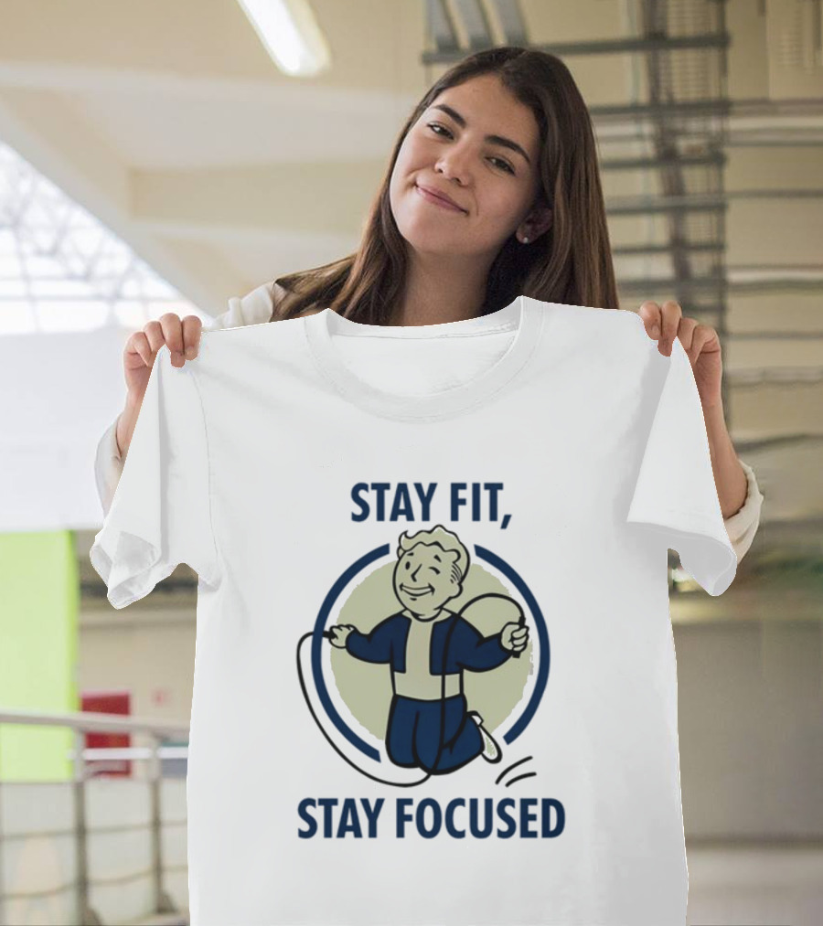Stay Fit Stay Focused Jump Rope Vault Boy T-Shirt