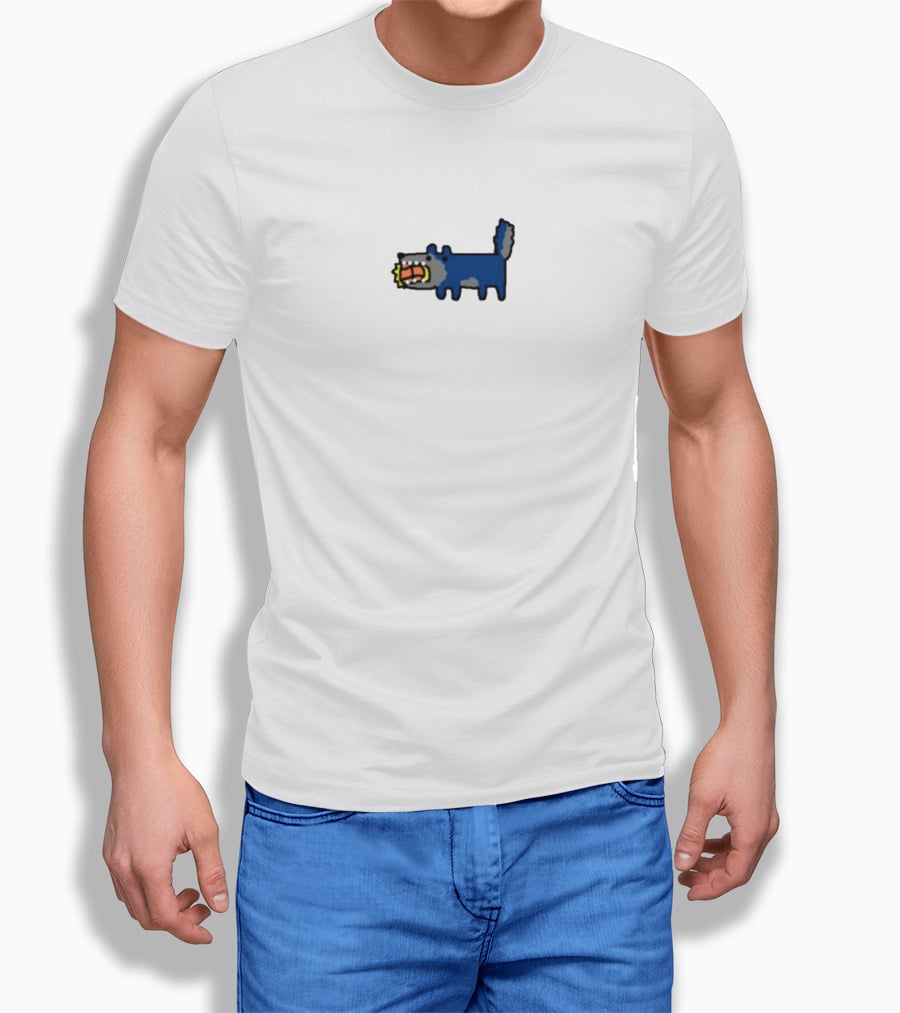 Wolves Eat Sun Cartoon Wolf Biting Sun T-Shirt