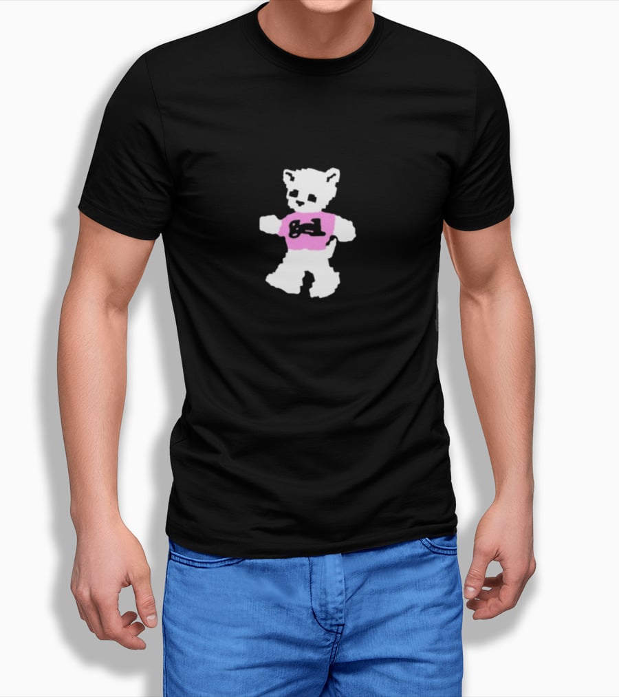 Gel Cat Spoiled Rotten To The Core White Bear Pink Shirt Game Controller T-Shirt