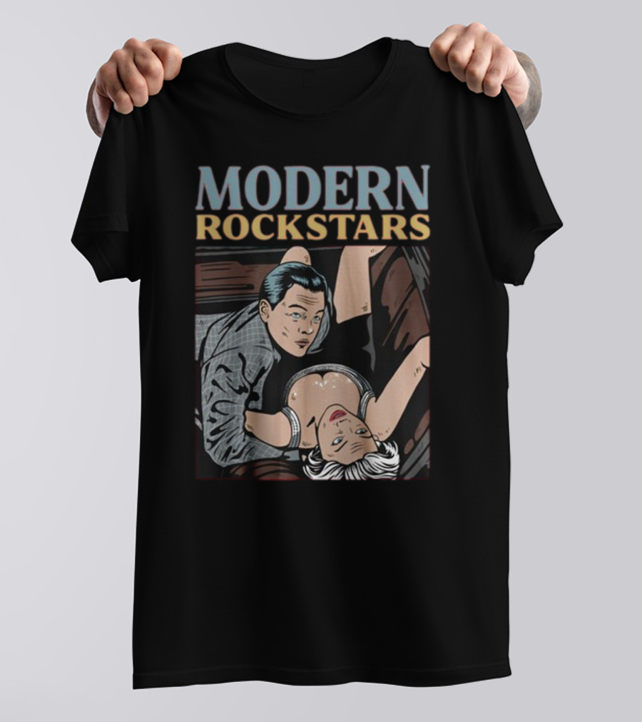 Modern Rockstars Wall Street Scandal Pop Art Aesthetic T-Shirt