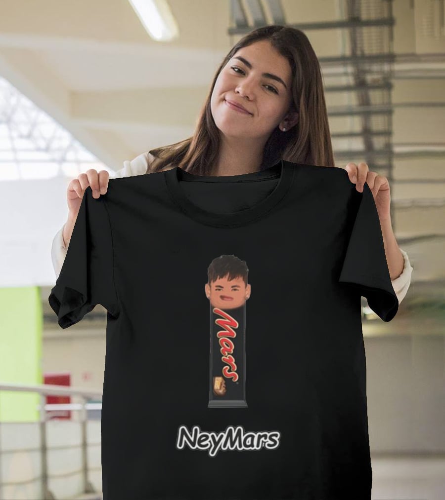 NeyMars Mars Candy Wrapper Neymar Head Edgy T-Shirt