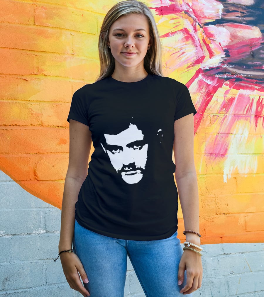 Patrick Cowley Black And White Face T-Shirt