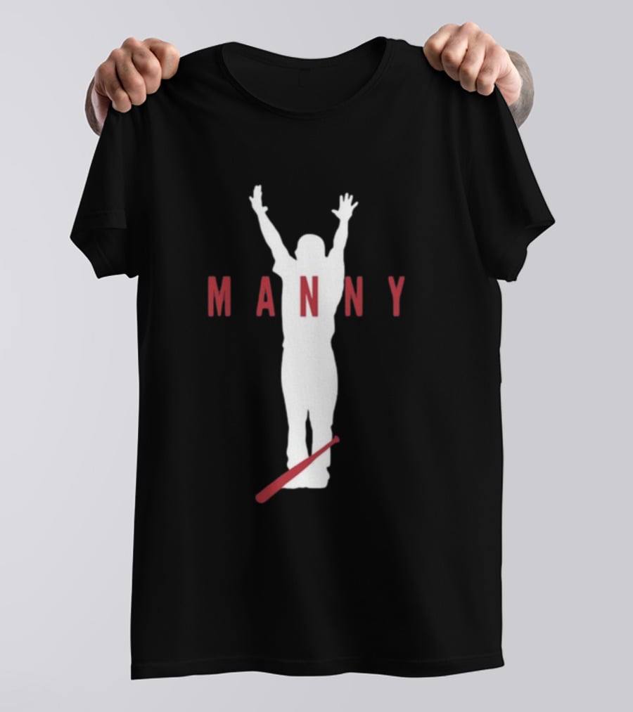 Manny Celebration Silhouette With Red Bat T-Shirt