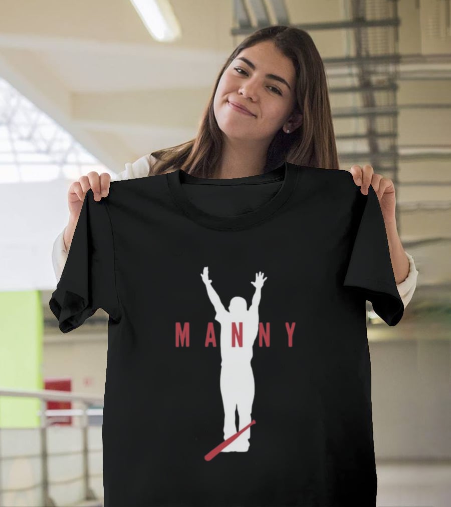 Manny Celebration Silhouette With Red Bat T-Shirt