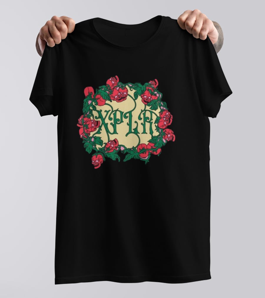 Shopxplr Skull Wreath XPLR Floral Skull T-Shirt