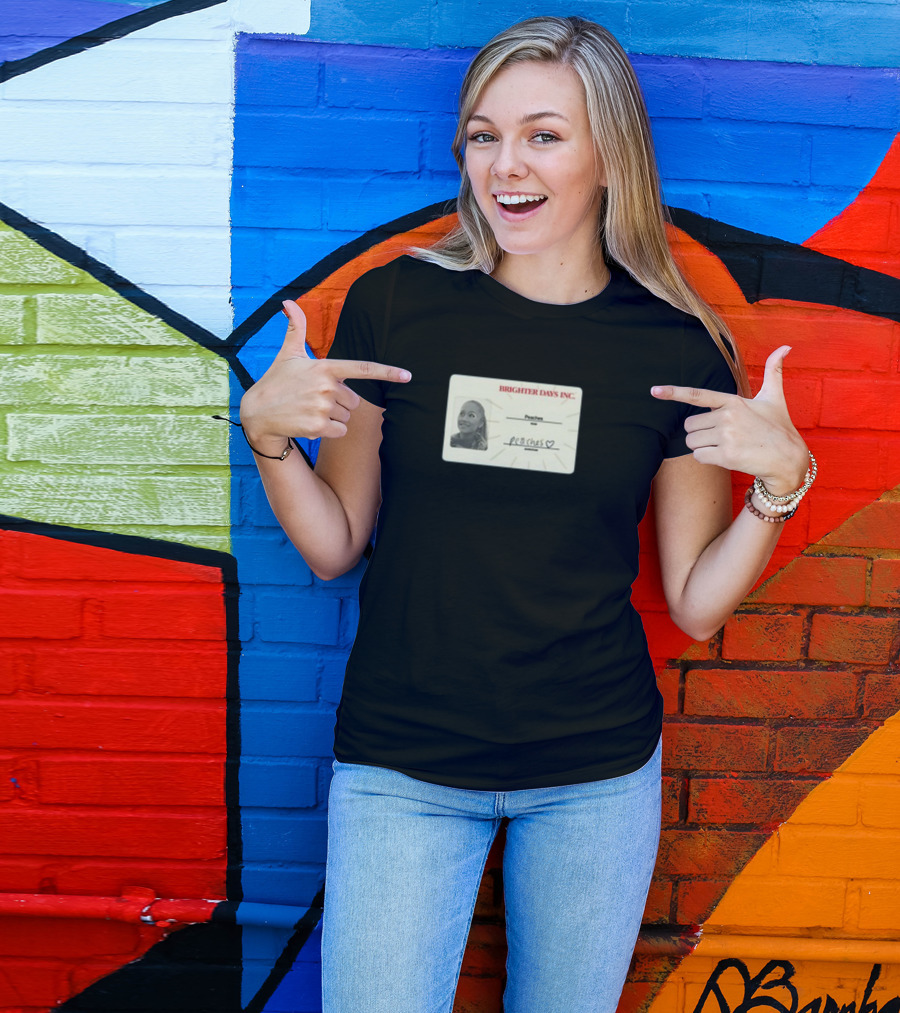 Brighter Days Inc Peaches Smiling Badge TeamAriana T-Shirt