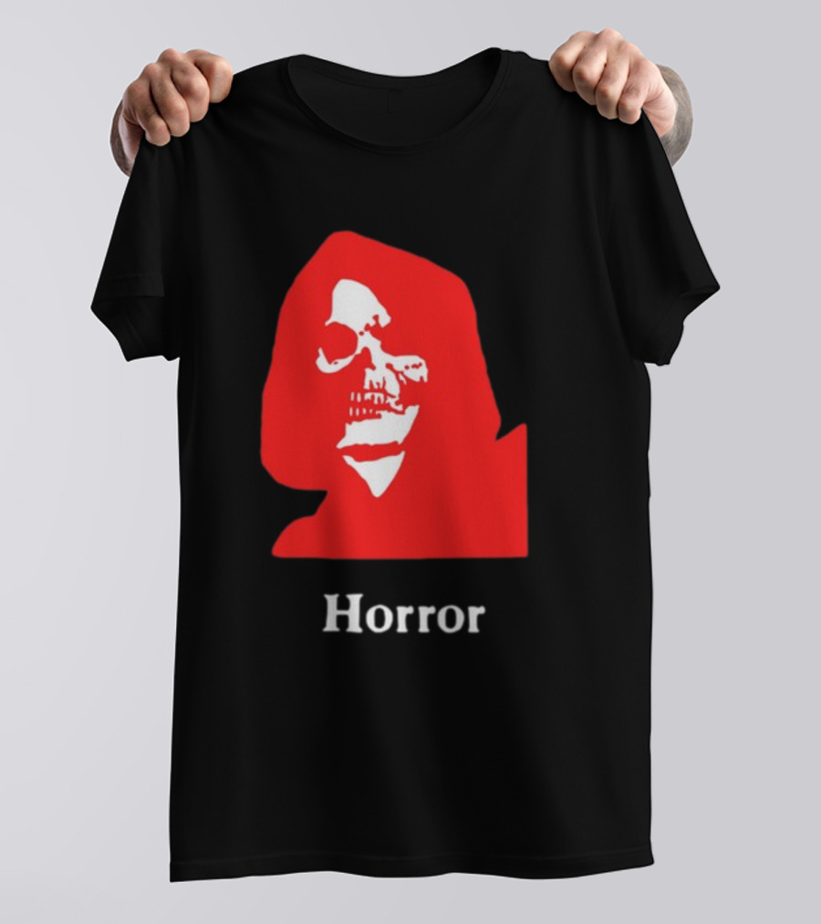 Lunchmeat Vhs Horror Reaper Marshall Julius Skull In Red Hood T-Shirt