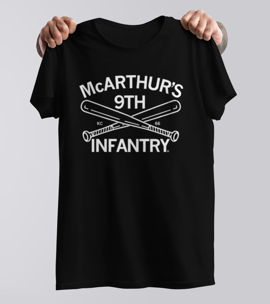 McArthur's 9th Infantry KC 66 Crossed Baseball Bats T-Shirt