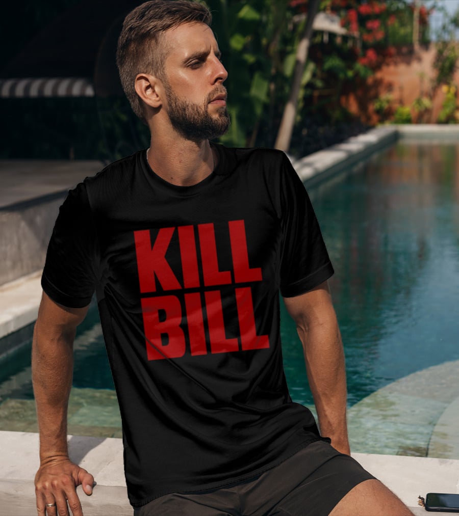 Hunter Schafer Kill Bill Red Block Letters T-Shirt