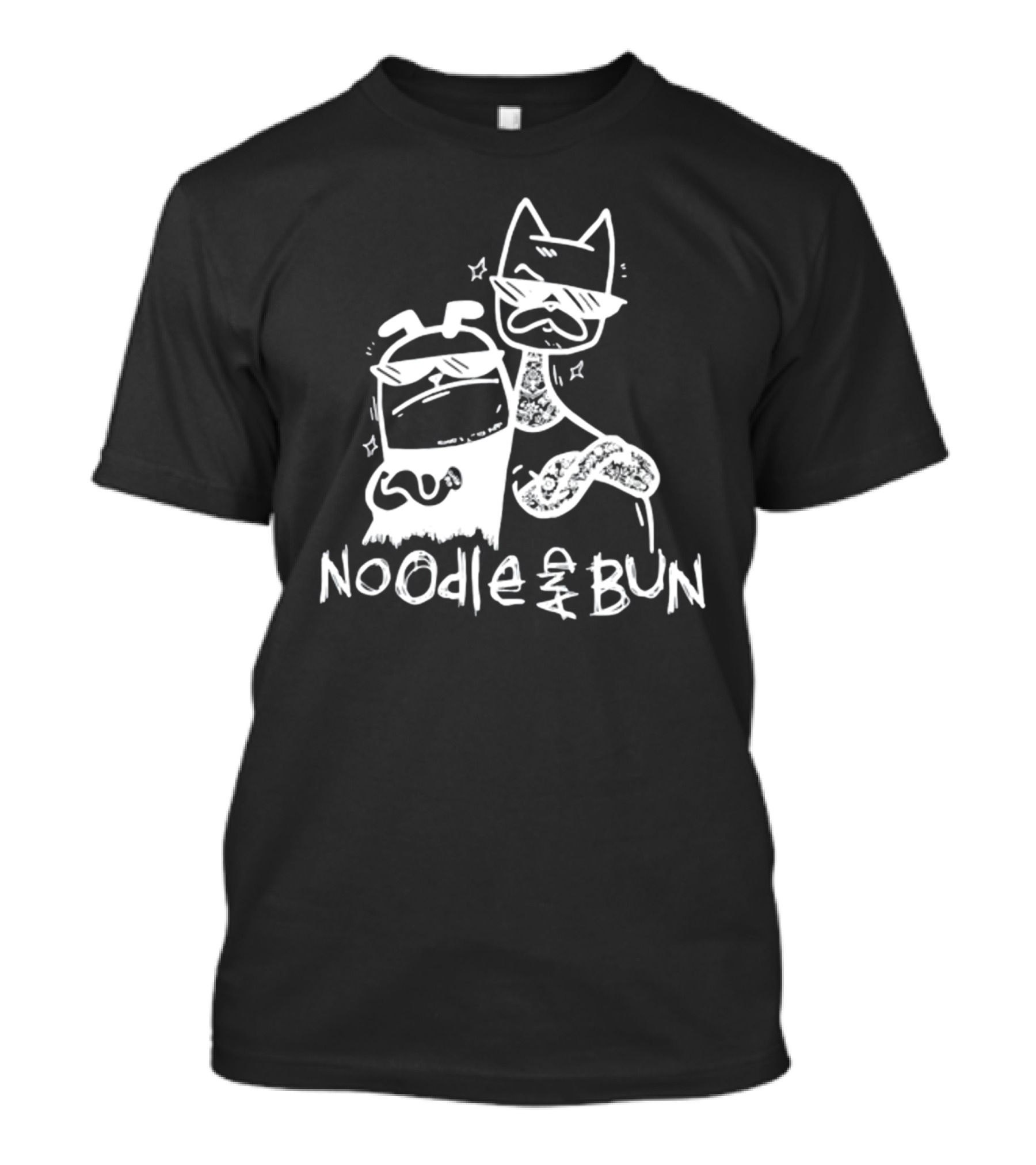 Noodleandbun Noodle And Bun The Duo Cats With Sunglasses T-Shirt