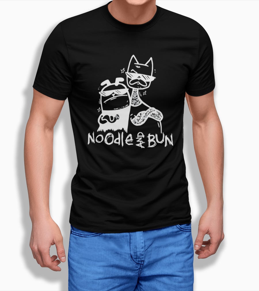 Noodleandbun Noodle And Bun The Duo Cats With Sunglasses T-Shirt