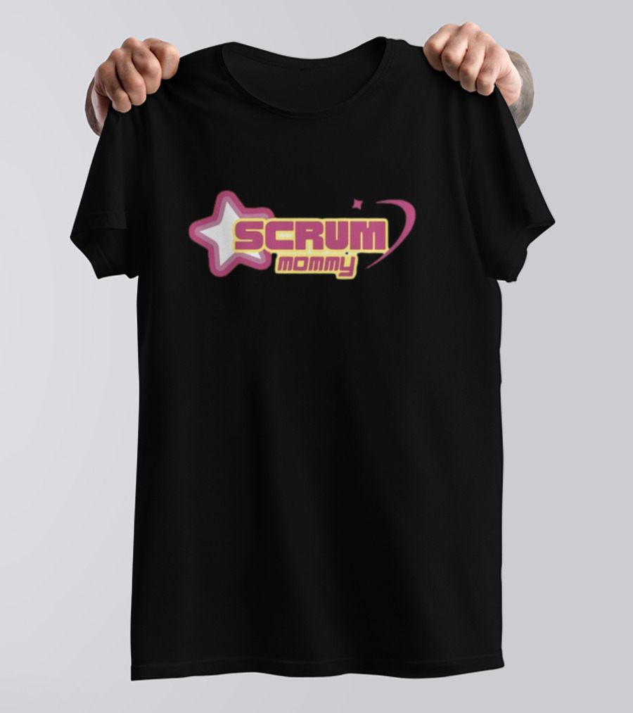 SCRUM Mommy Star Logo Pink And Yellow T-Shirt
