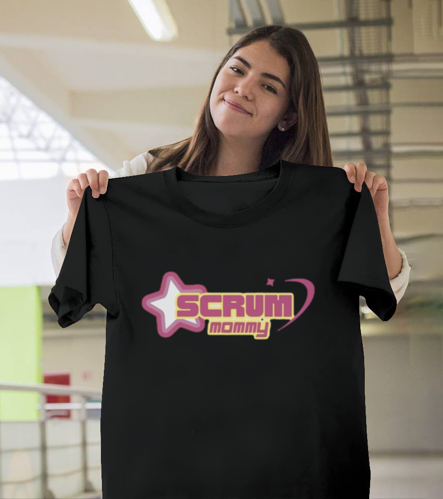 SCRUM Mommy Star Logo Pink And Yellow T-Shirt