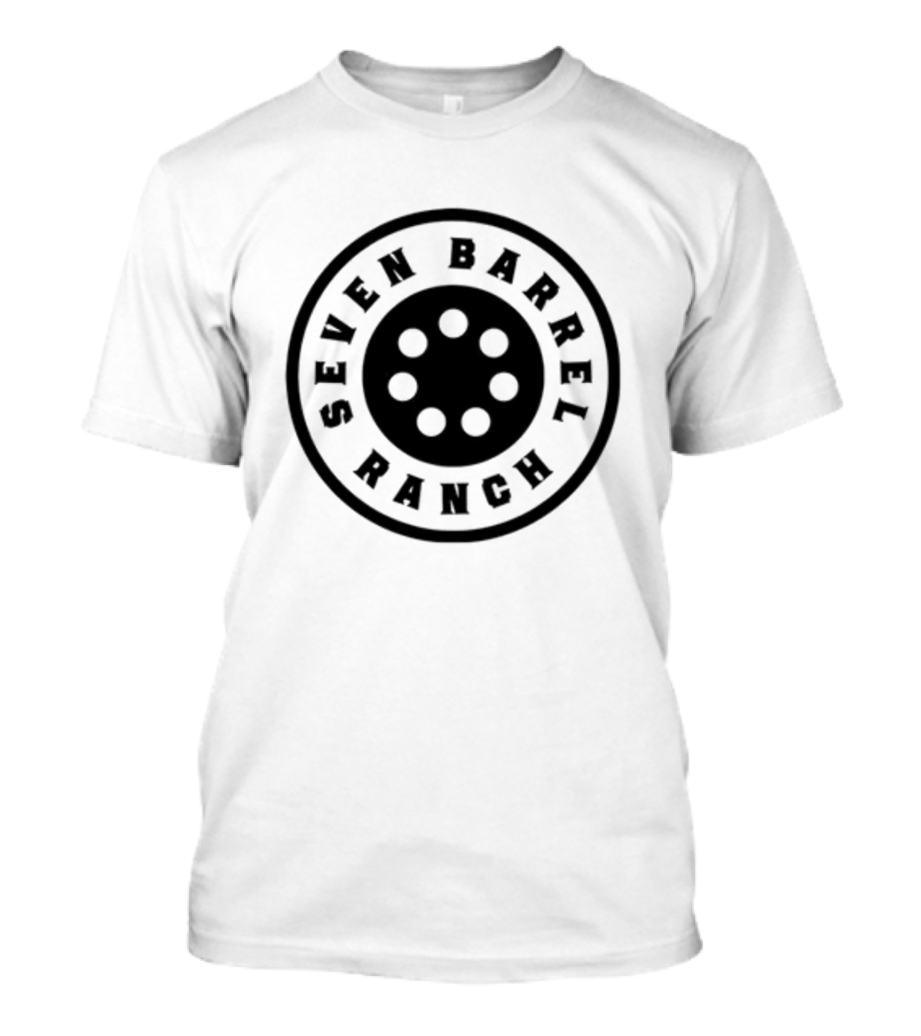 Seven Barrel Ranch Revolver Cylinder Circle T-Shirt