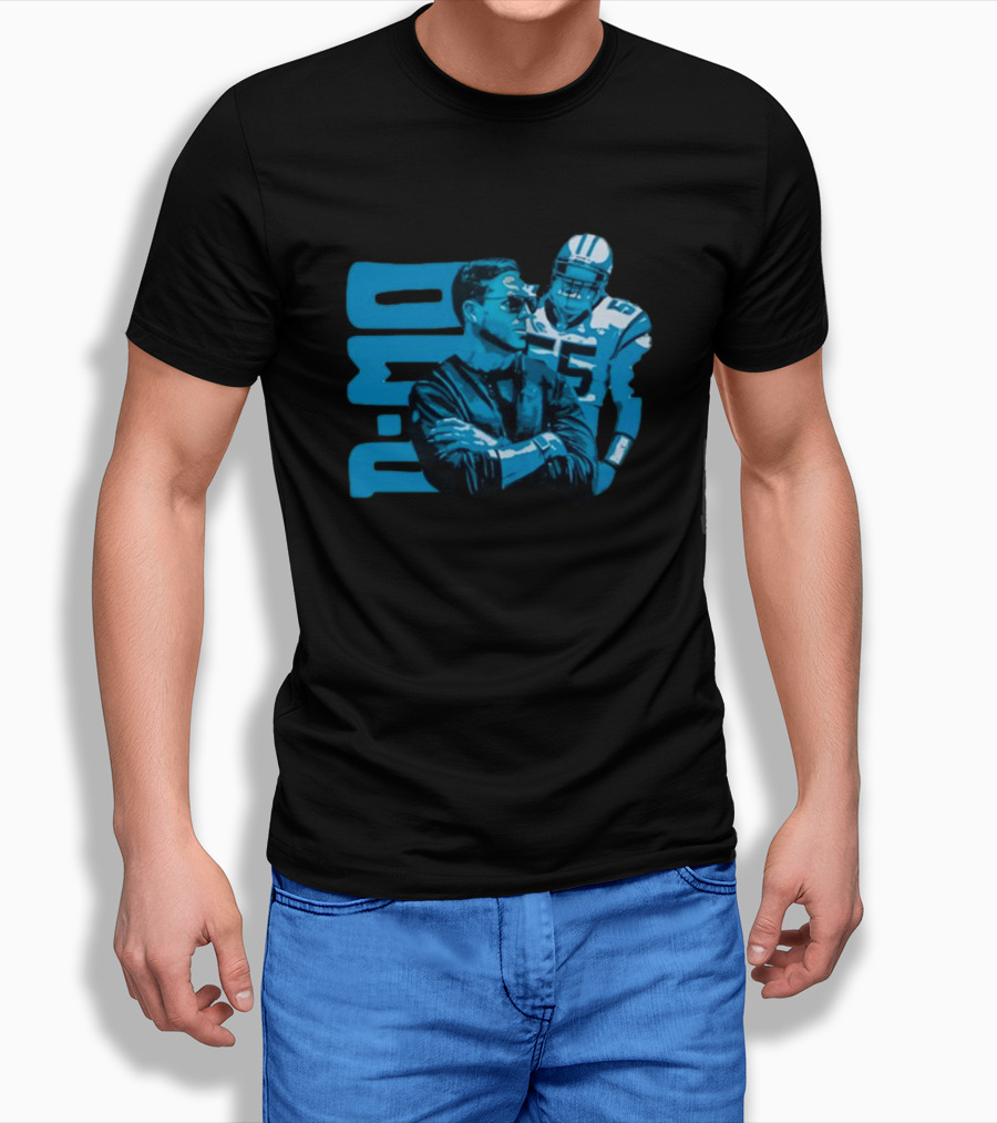 D-Mo Dan Morgan 55 Carolina Panthers Dave Canales Football Duo T-Shirt