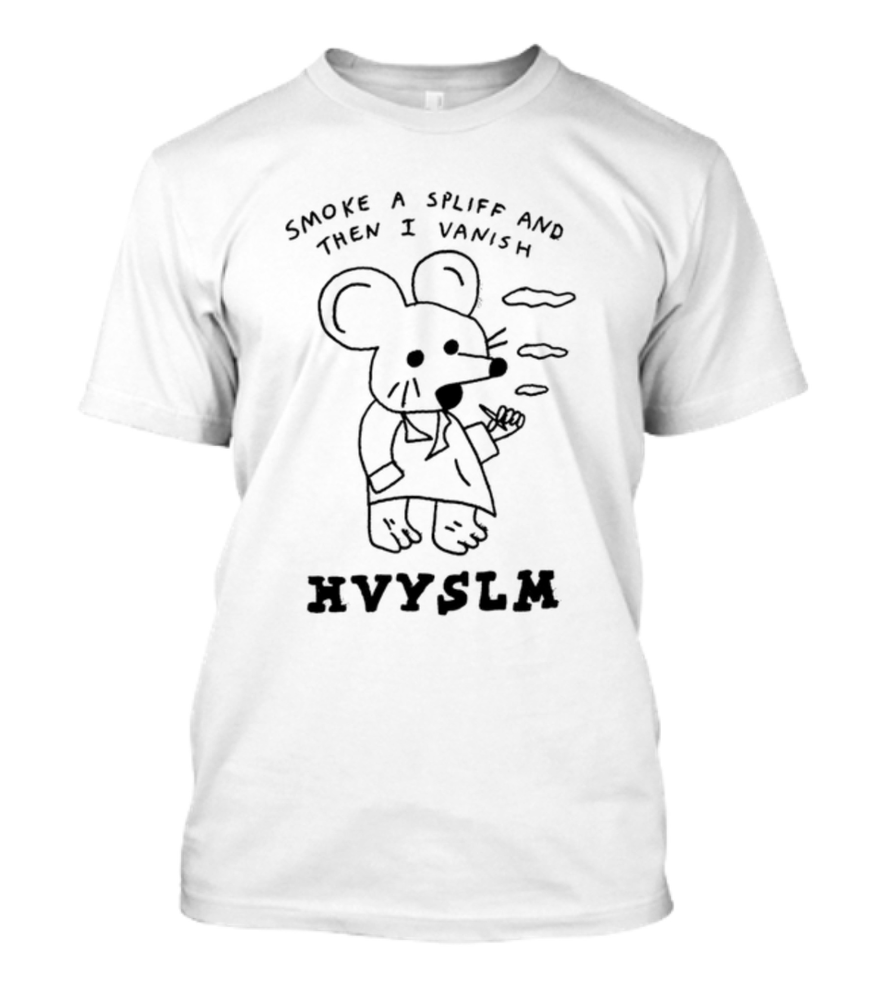 Hvyslm Eric Kenney Smoke A Spliff And Then I Vanish Mouse Character T-Shirt
