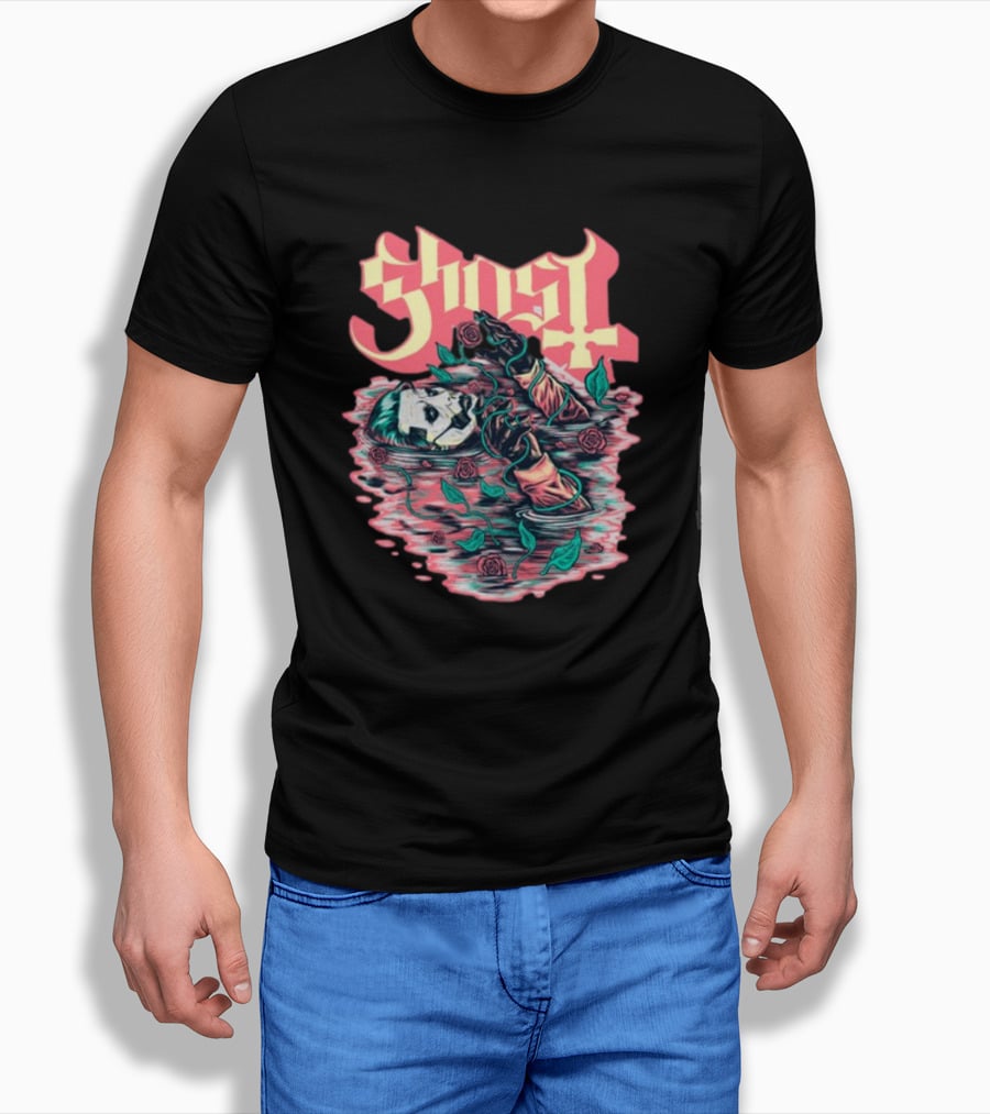 Ghost Submerged With Roses Valentine T-Shirt