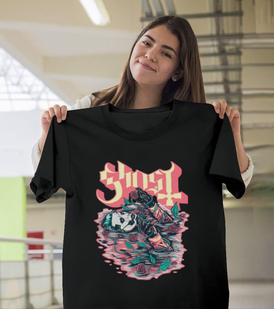 Ghost Submerged With Roses Valentine T-Shirt
