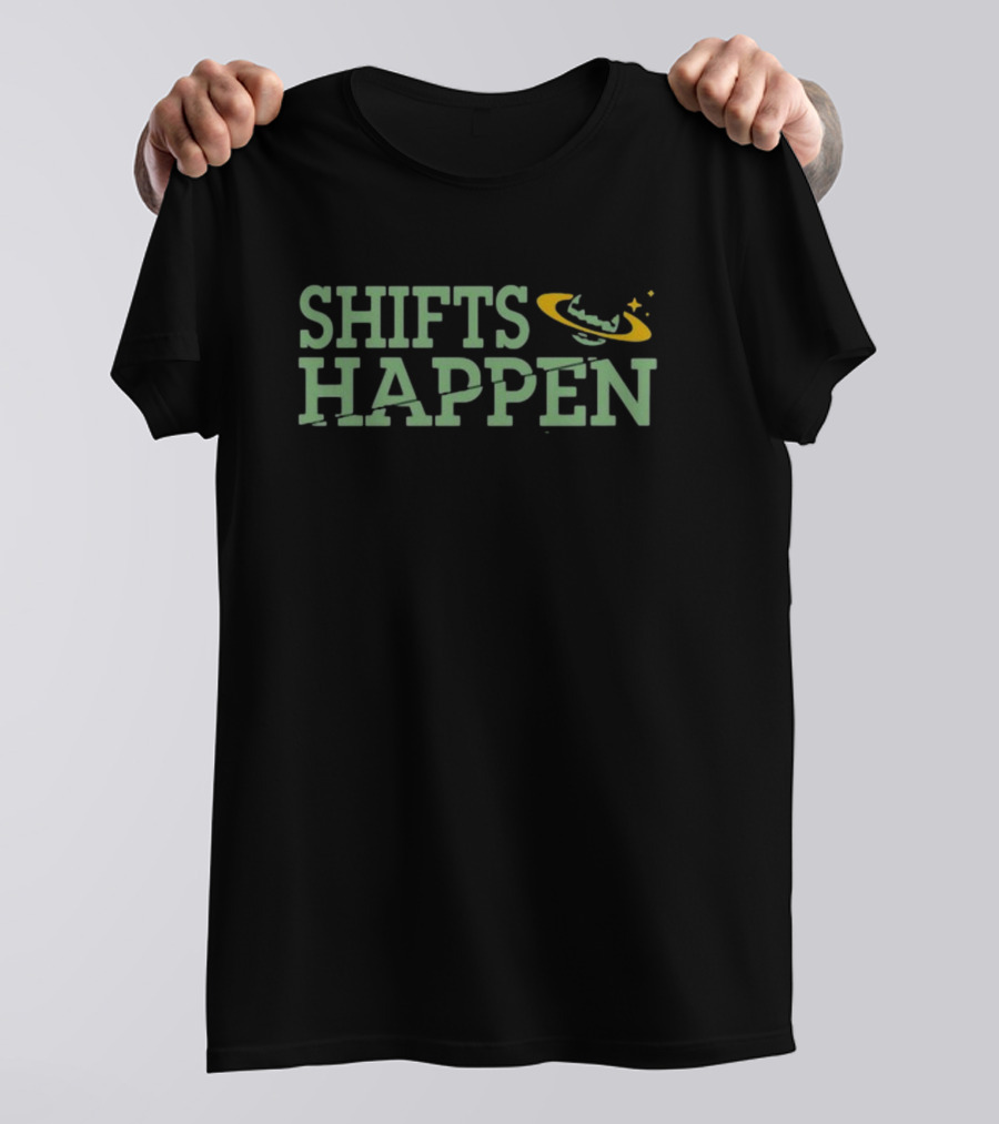 Good Morning Tapes Shifts Happen Planetary Orbit T-Shirt