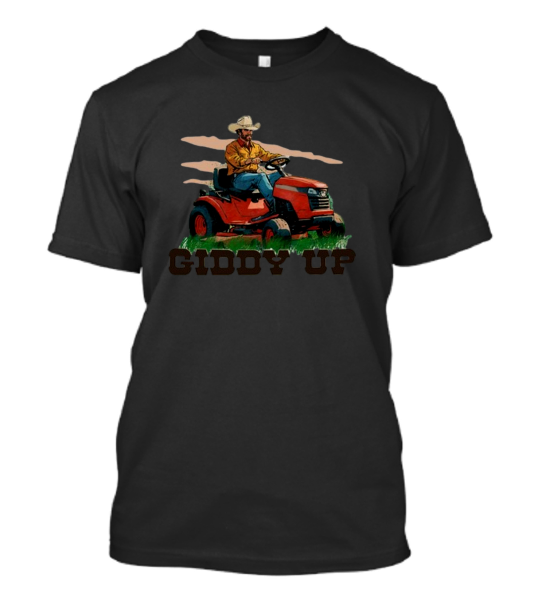 Giddy Up Middleclassfancy Ride On Mower Cowboy T-Shirt
