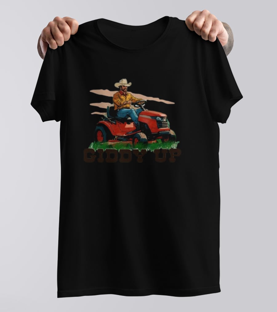 Giddy Up Middleclassfancy Ride On Mower Cowboy T-Shirt