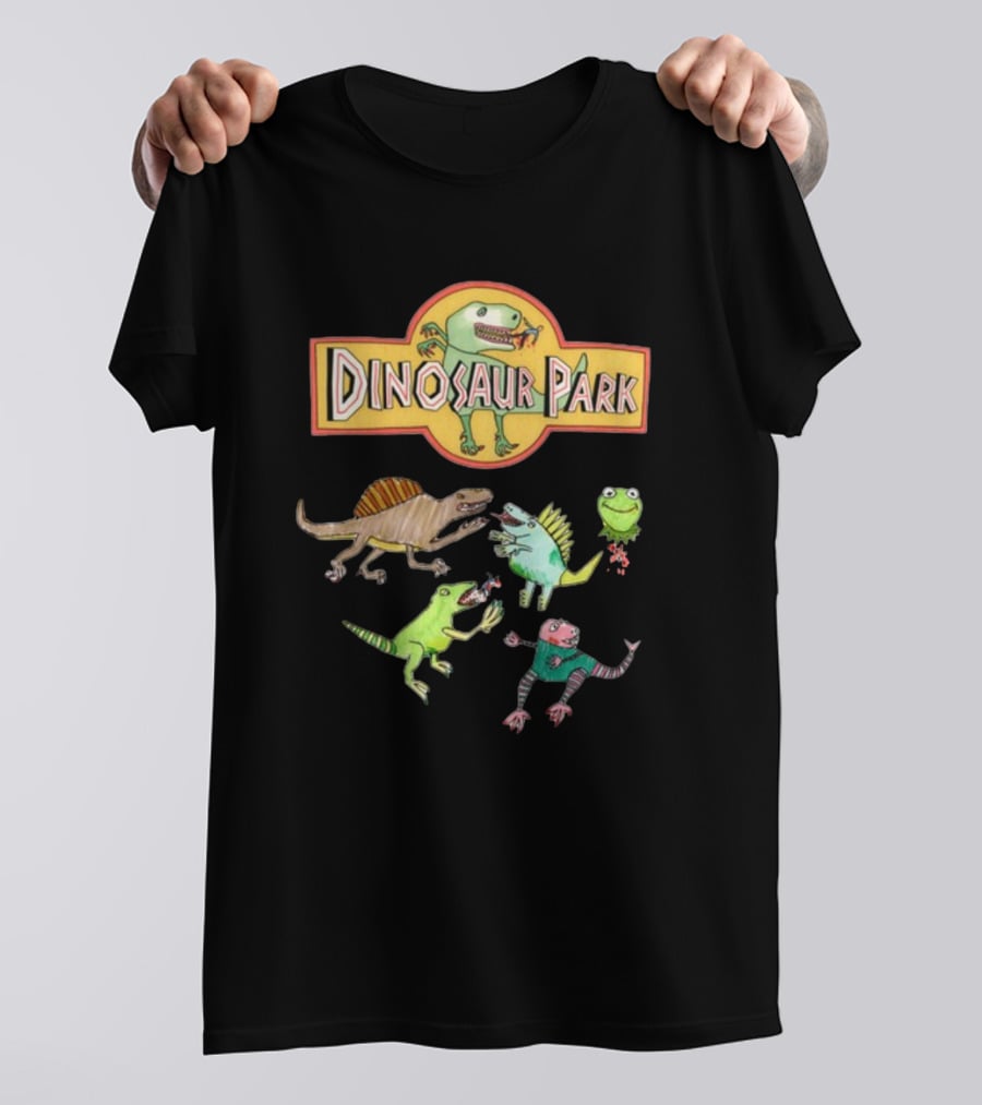 Webworm Dinosaur Park Cartoon Dinosaurs Fun T-Shirt