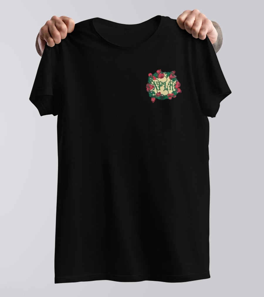 XPLR Floral Skull Wreath Roses T-Shirt