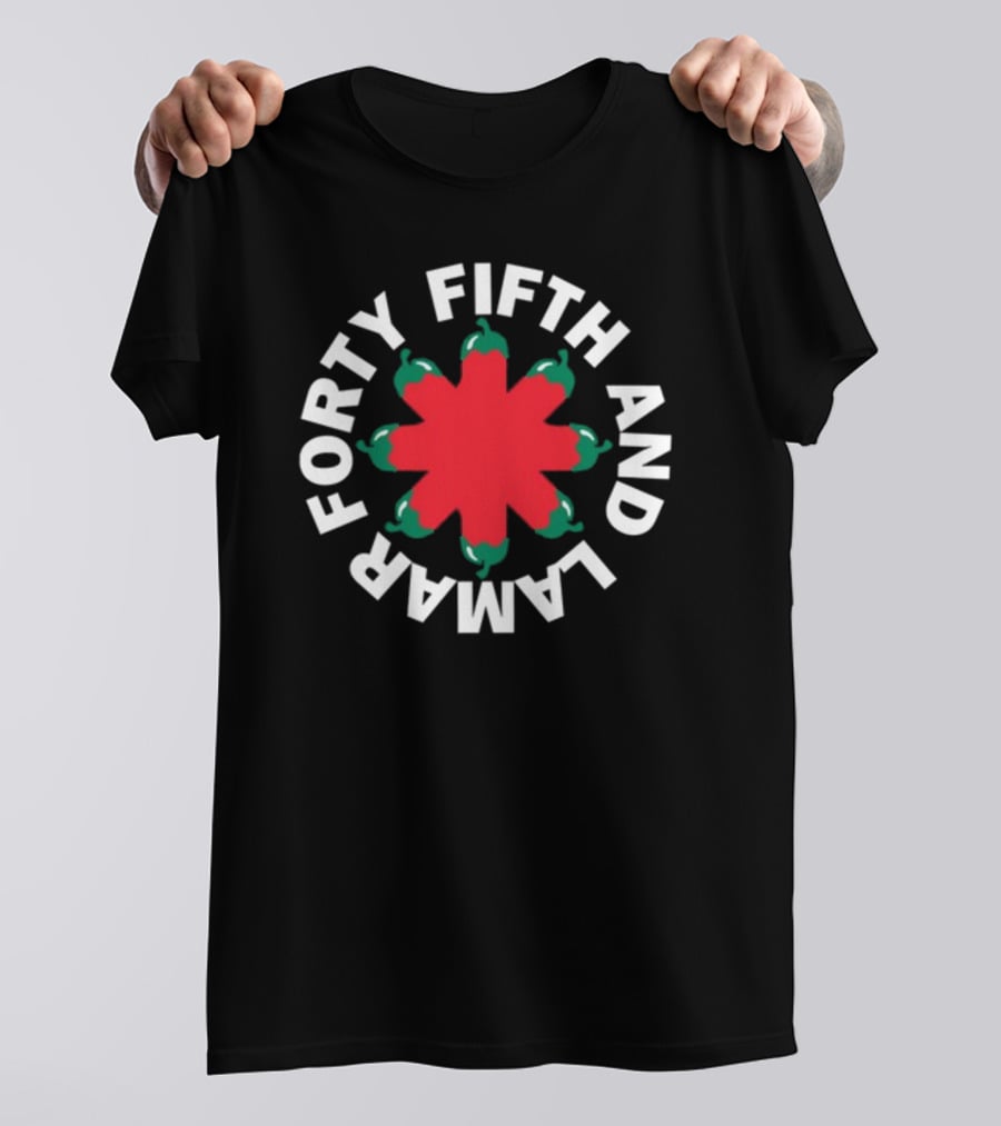 Forty Fifth And Lamar Red Green Starburst T-Shirt