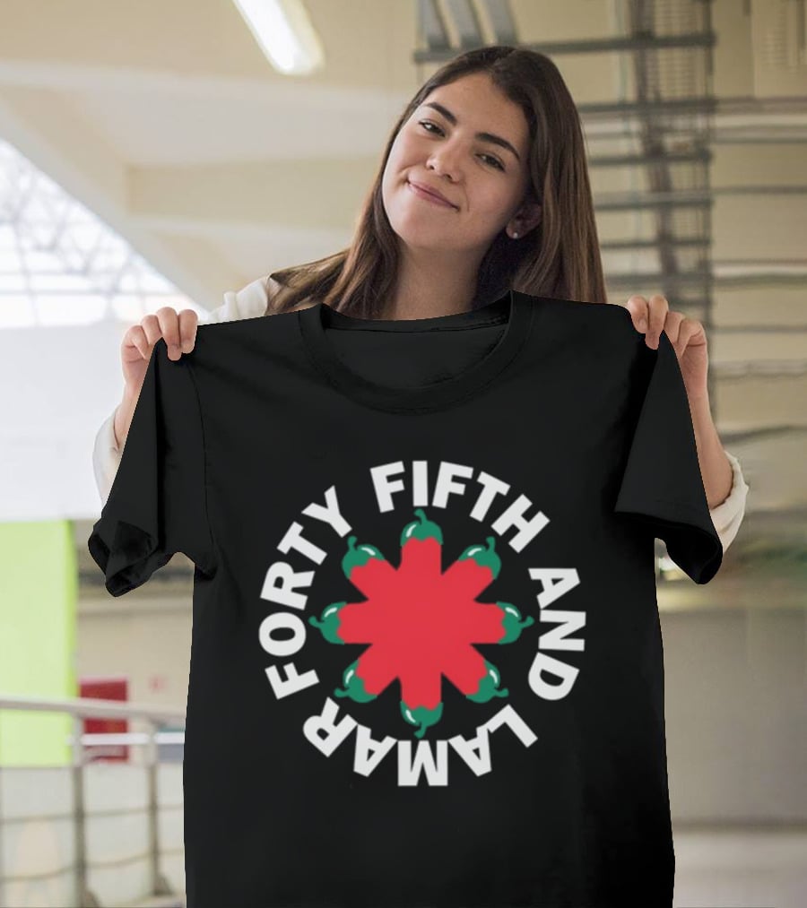 Forty Fifth And Lamar Red Green Starburst T-Shirt