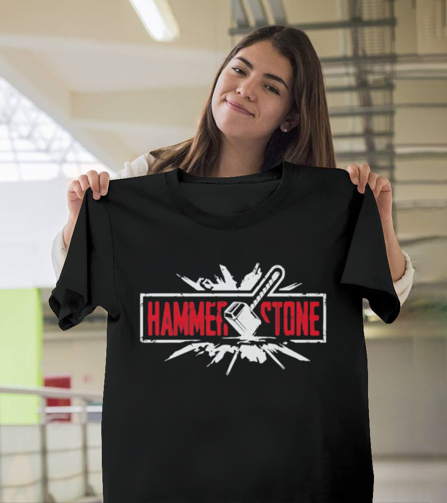 HAMMER STONE Burst Impact Graphic With Sledgehammer T-Shirt