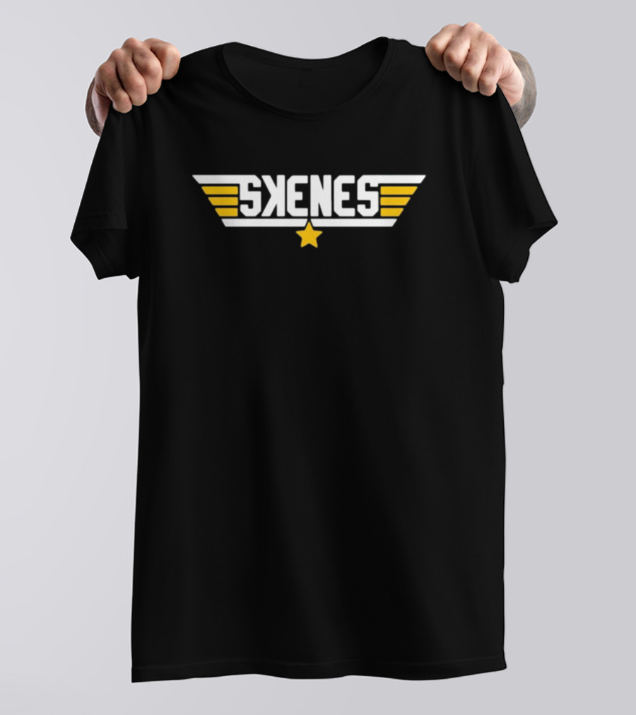 Pgh Skenes Top Gun Winged Logo Star T-Shirt