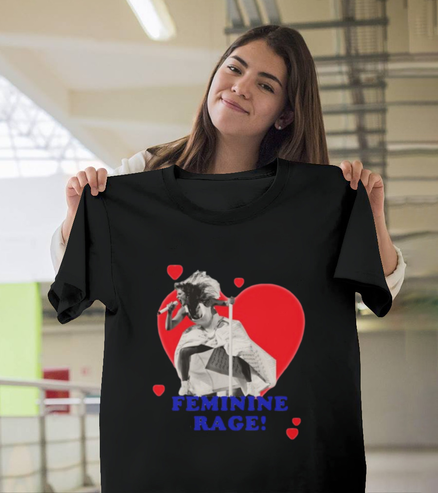 Taylor Swift Feminine Rage Sussy Swiftie Heart Stage Performance T-Shirt