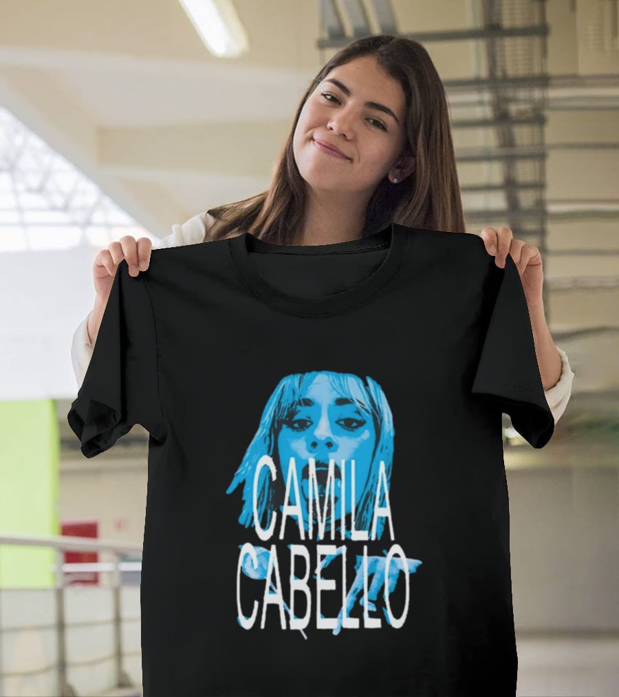 Camila Cabello Blue Portrait Portal Brazil C T-Shirt